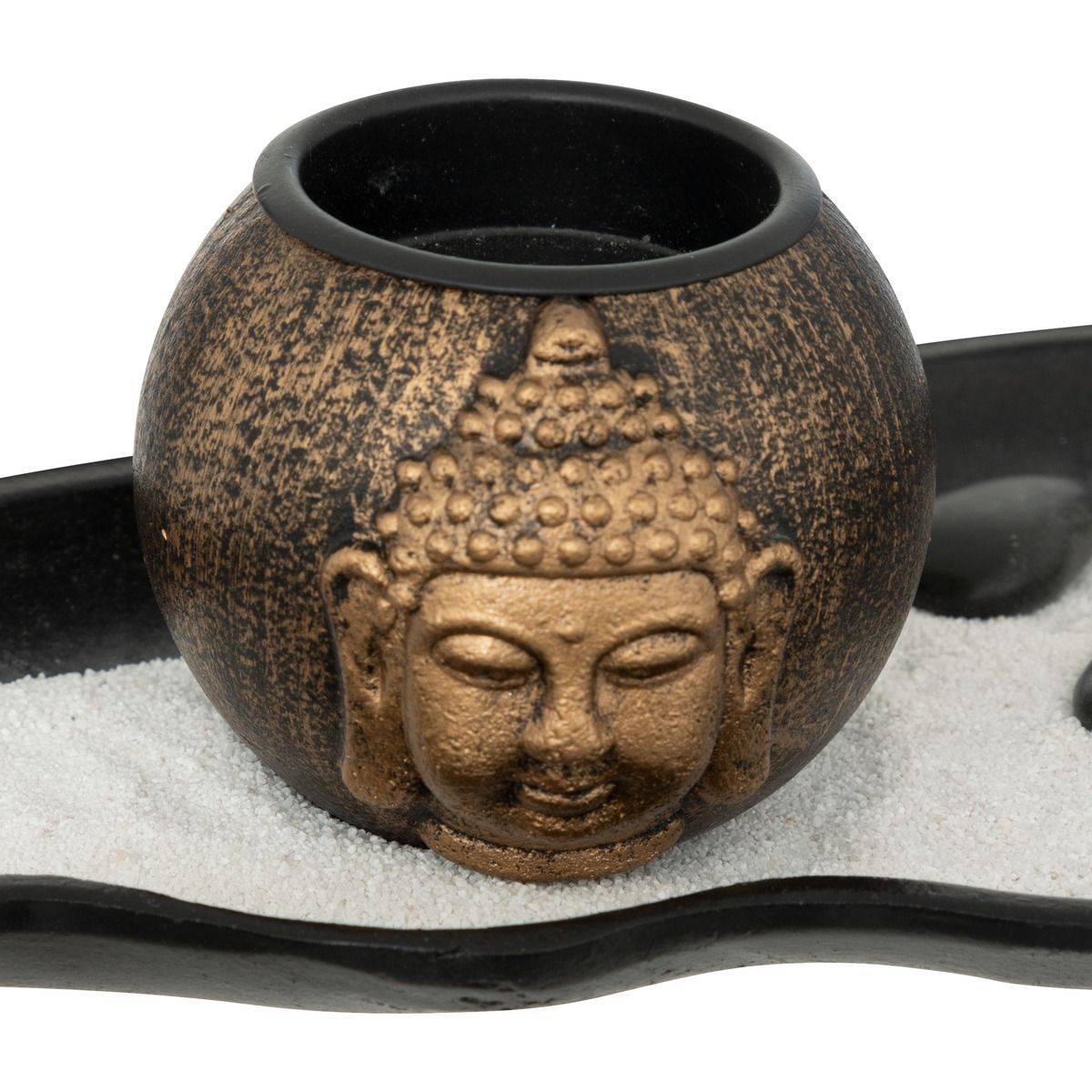 Objet décoratif Jardin Zen avec Plateau, Bouddha et accessoires - Image 3
