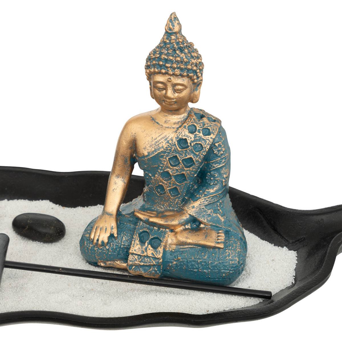 Objet décoratif Jardin Zen avec Plateau, Bouddha et accessoires - Image 2