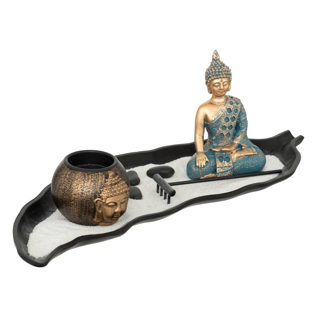 Objet décoratif Jardin Zen avec Plateau, Bouddha et accessoires - Image 1