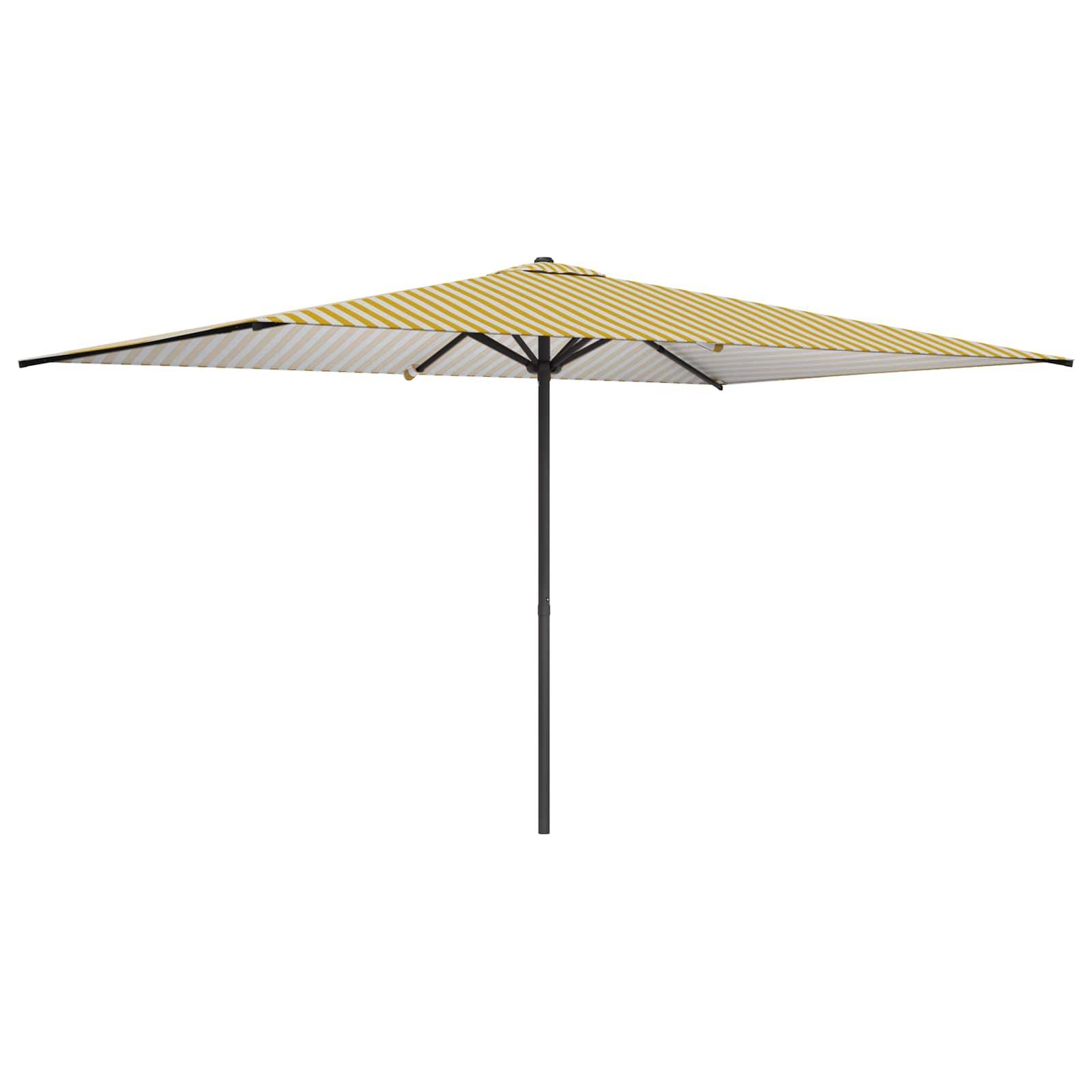 Parasol polyester jaune et blanc 290 x 190 x 223 cm - PANGIVO - Image 2