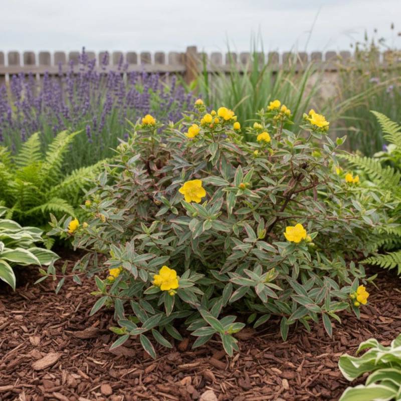 Millepertuis Tricolor à fleurs Jaune/ - feuillage Persistant - Pot de 7,5L - 40/60 cm - Image 3