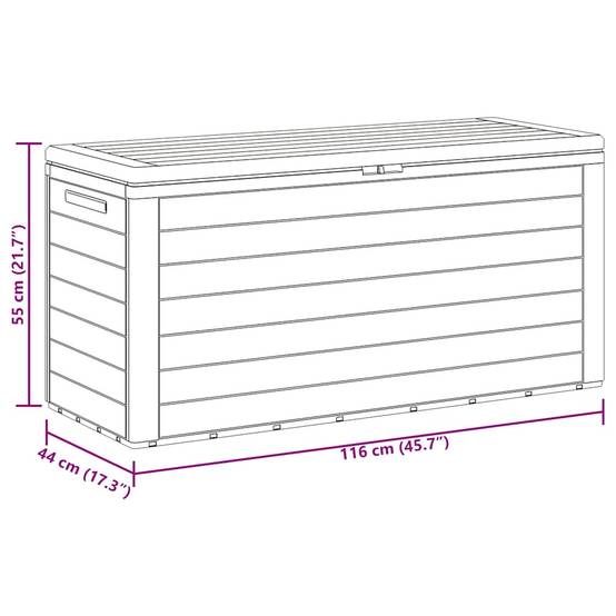 PANGIVO - Boîte de rangement polypropylène anthracite 116 x 44 x 55 cm - PANGIVO - Image 8