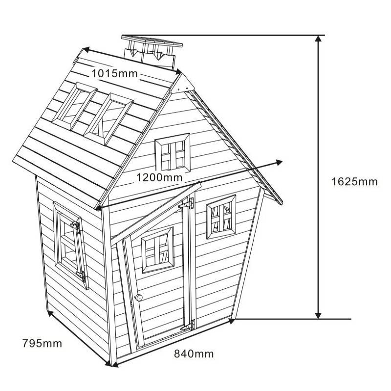 Maisonnette en bois thermo-traité Pschitt 120x102cm Abracadaprout - Image 4