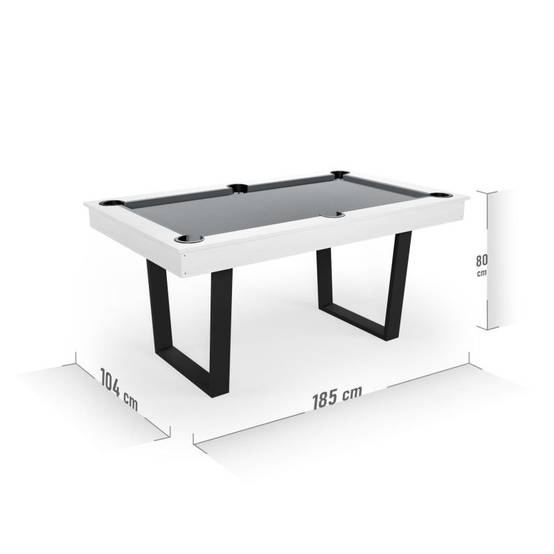 Billard Américain Convertible en Table à manger 4/6 personnes 185 x 104 x 82 Cm - Horizon SOKKER - Image 3