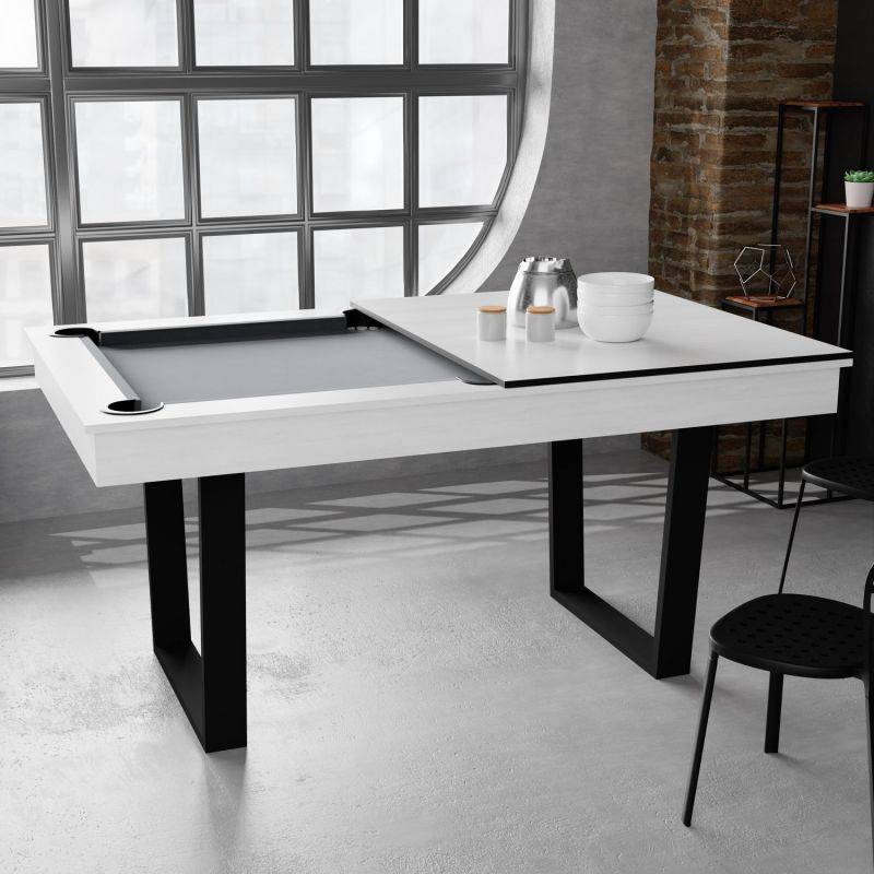 Billard Américain Convertible en Table à manger 4/6 personnes 185 x 104 x 82 Cm - Horizon SOKKER - Image 4