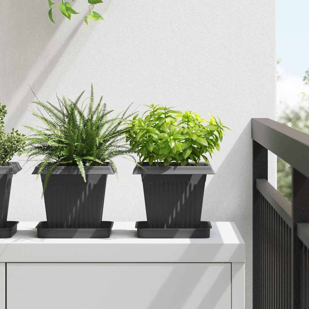 Vidaxl - Pots de plantes 24 pc Noir Plastique vidaXL 3403311 - Image 1