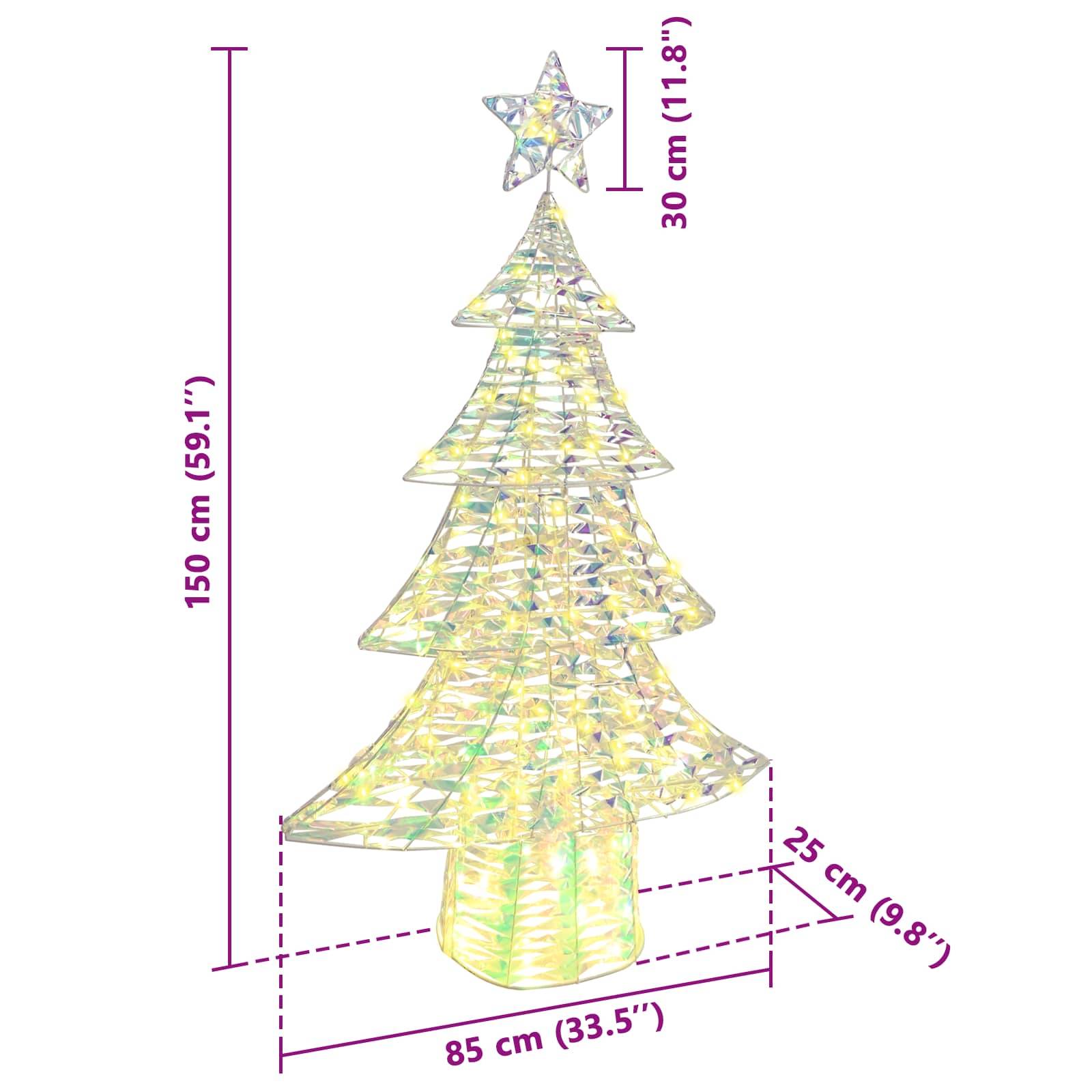 Vidaxl - Sapin de Noël avec 160 LED Blanc chaud 150 cm PET vidaXL 42018986 - Image 3