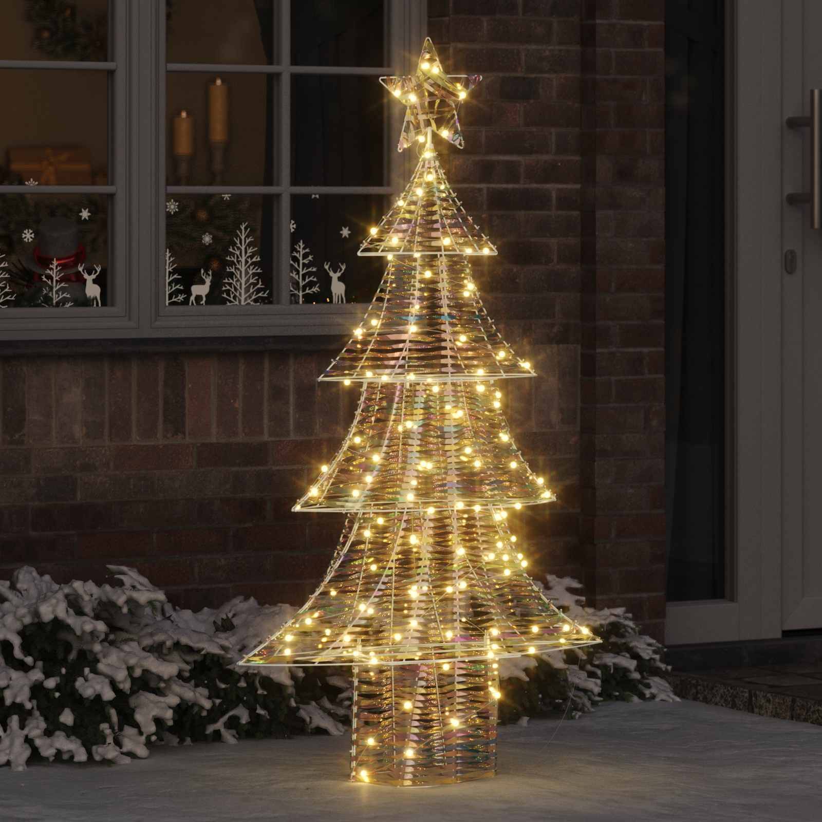 Vidaxl - Sapin de Noël avec 160 LED Blanc chaud 150 cm PET vidaXL 42018986 - Image 1