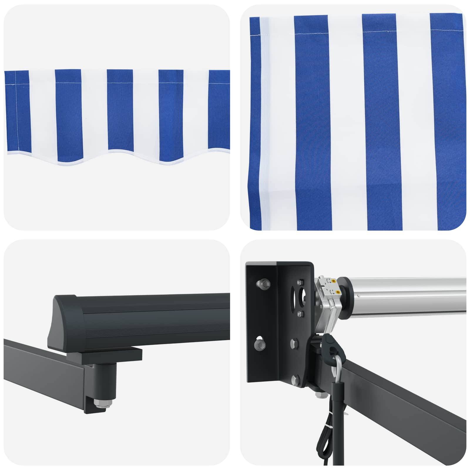 PANGIVO - Store rétractable électrique Polyester Bleu et Blanc 4 × 3 cm - PANGIVO - Image 6
