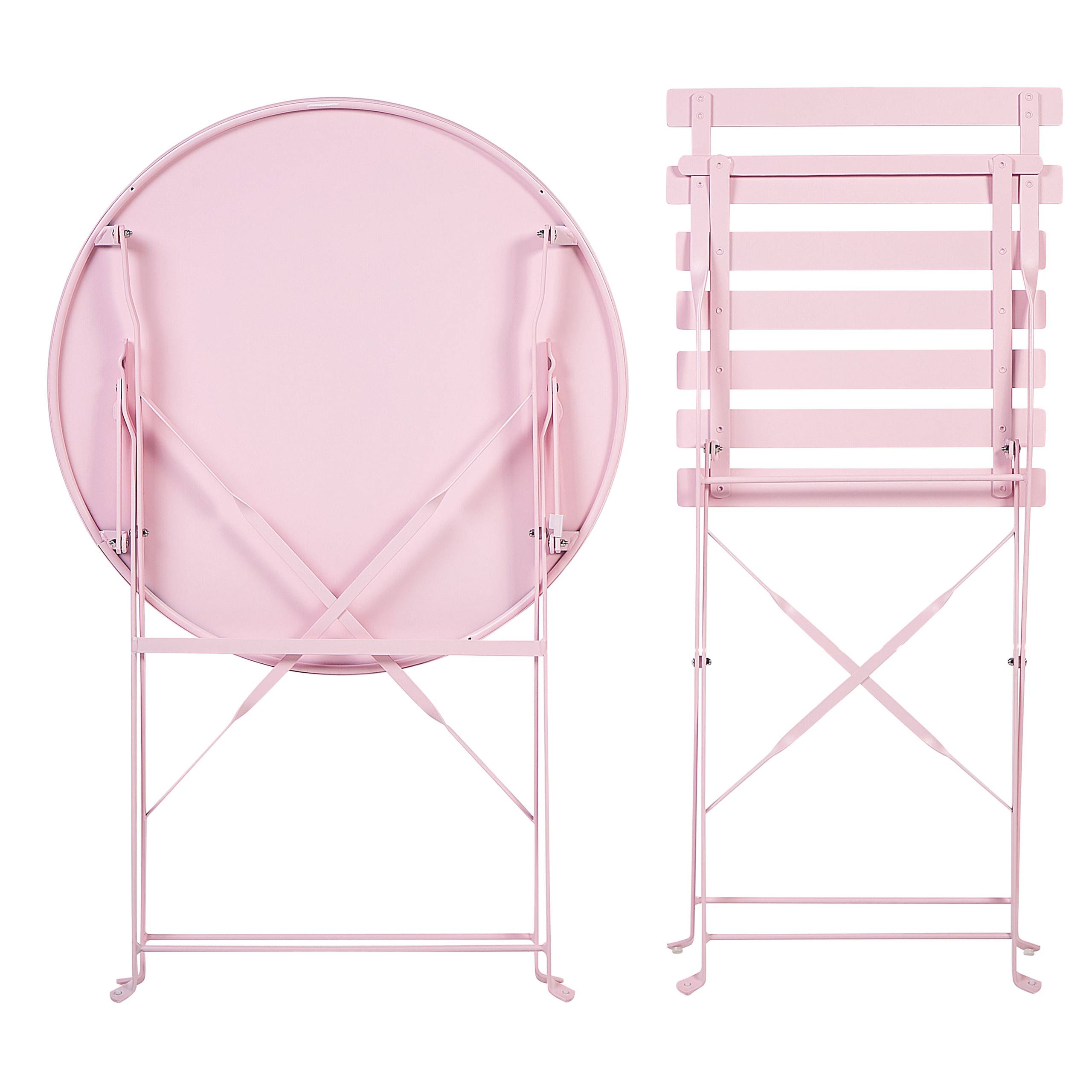 Beliani - Set de bistrot, 2 Personnes Acier Rose pastel FIORI - Beliani - Image 7