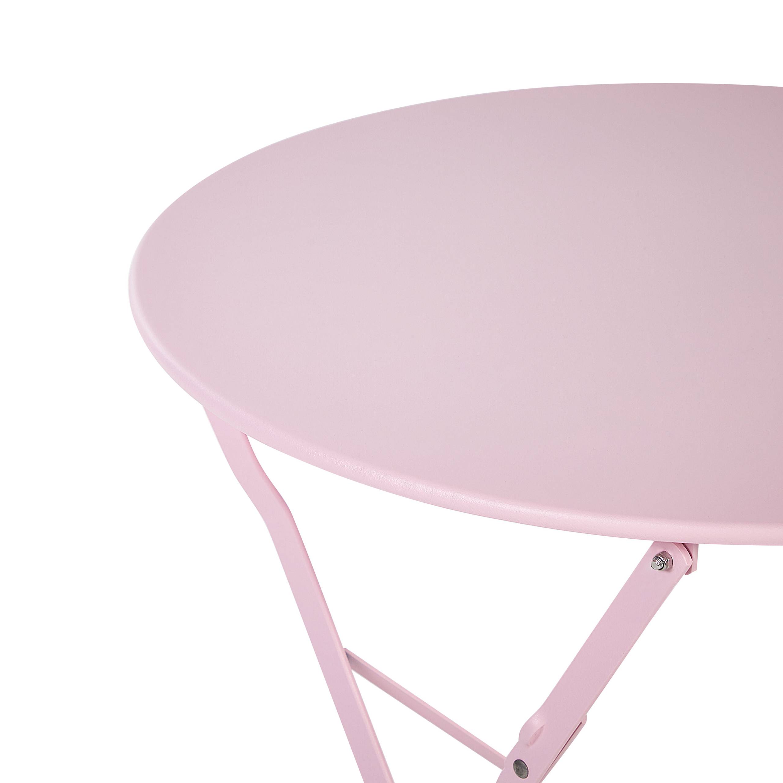 Beliani - Set de bistrot, 2 Personnes Acier Rose pastel FIORI - Beliani - Image 8