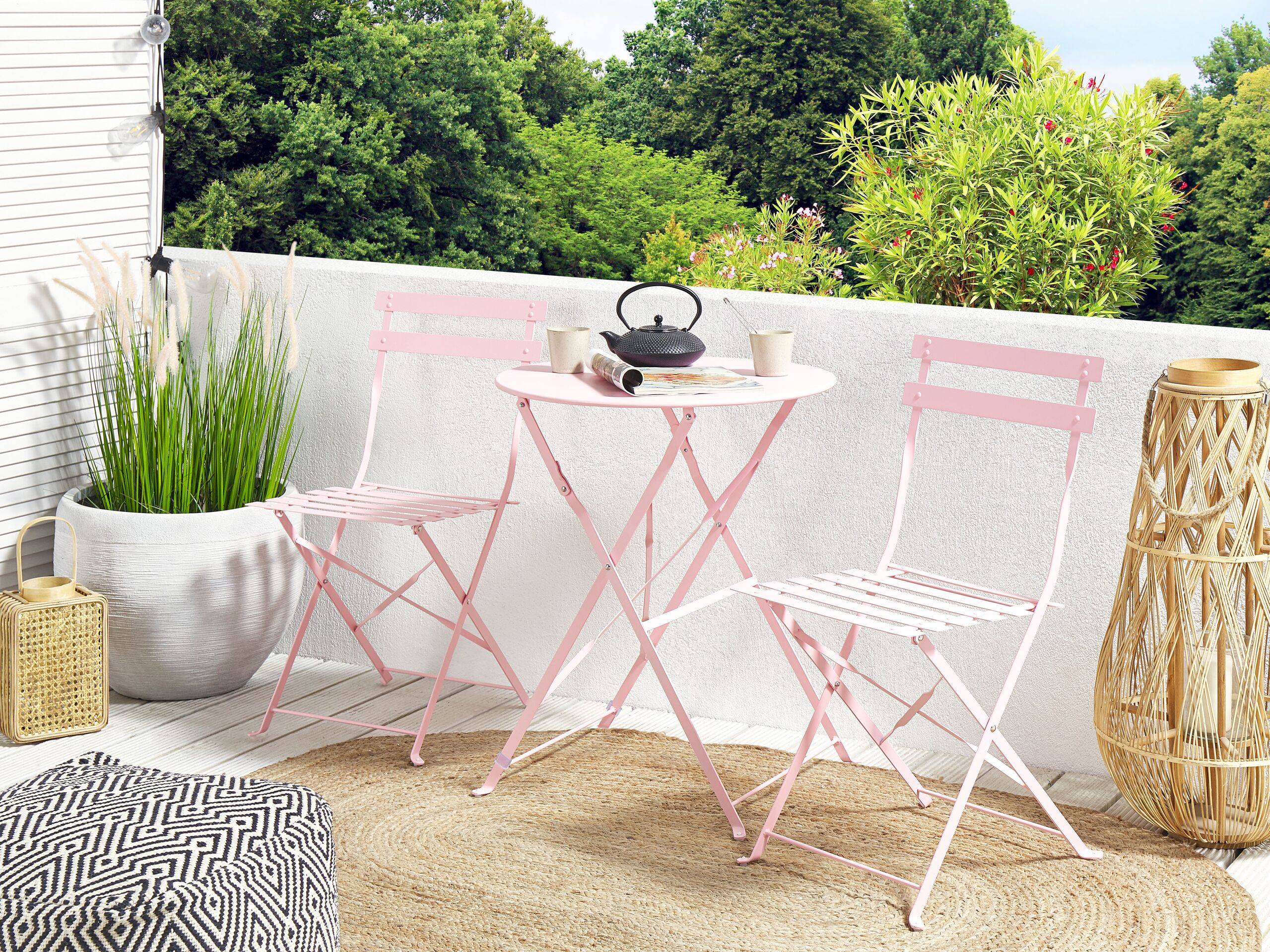 Beliani - Set de bistrot, 2 Personnes Acier Rose pastel FIORI - Beliani - Image 1