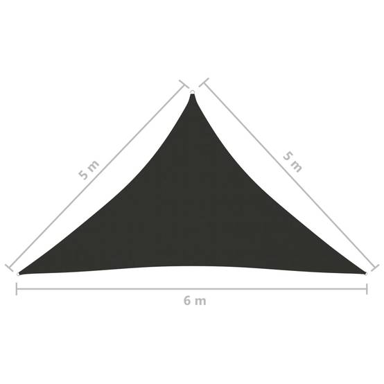 Voile de parasol tissu oxford anthracite 5 x 5 x 6 m - PANGIVO - Image 7