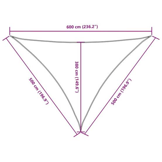 Voile de parasol tissu oxford anthracite 5 x 5 x 6 m - PANGIVO - Image 10