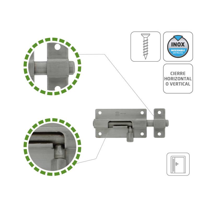 Targette  800 - 40 mm - Acier inoxydable AISI 304 - Mat | Amig - Image 3