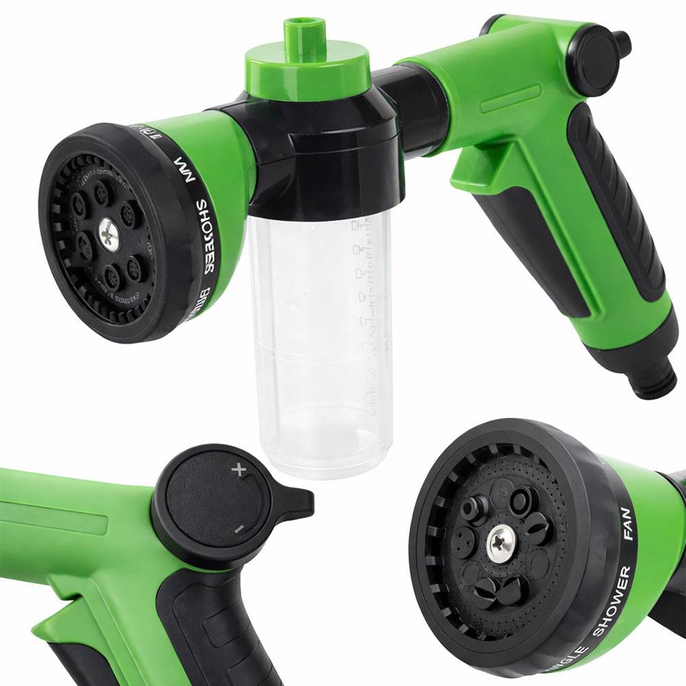Pistolet pour tuyau d'arrosage avec arroseur de jardin et régulateur à 9 modes DIVODV
