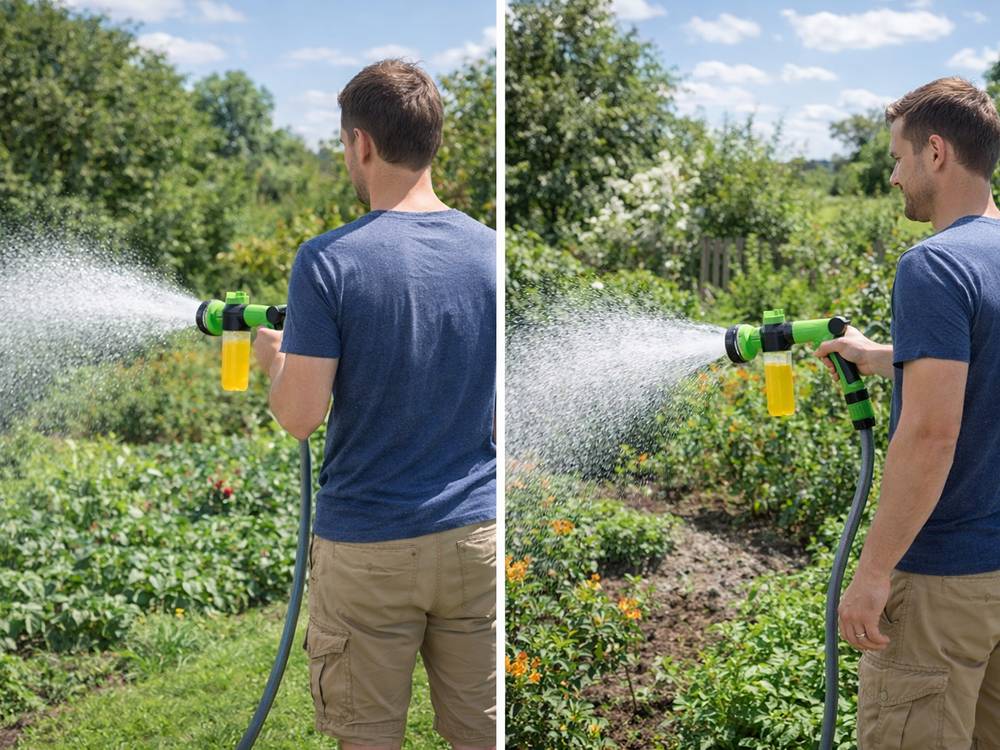 Entrepotbrico - Pistolet pour tuyau d'arrosage avec arroseur de jardin et régulateur à 9 modes DIVODV - Image 6