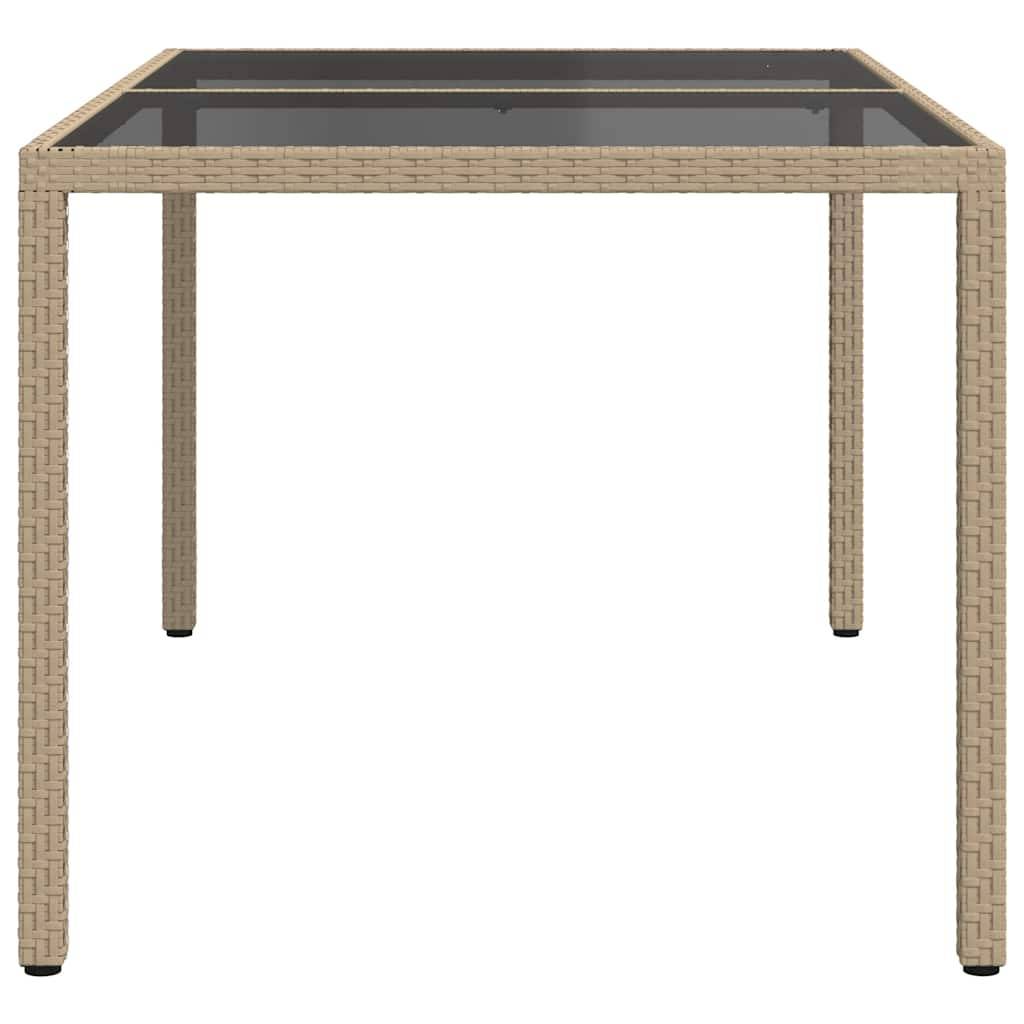 PANGIVO - Table de jardin verre trempé et résine tressée beige 150 x 90 x 75 cm, Poids :28.4kg - PANGIVO - Image 4