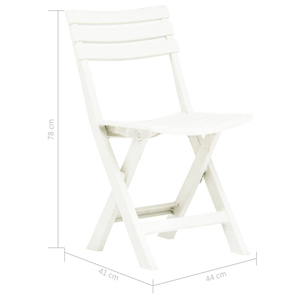 Prolenta Premium - Chaises de jardin plastique blanc 44 x 41 x 78 cm - Prolenta premium p339.5 - Image 9