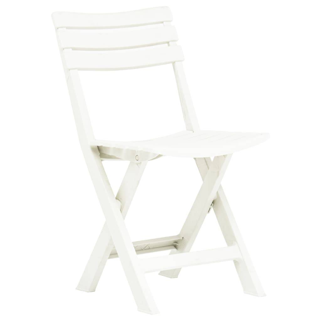 Prolenta Premium - Chaises de jardin plastique blanc 44 x 41 x 78 cm - Prolenta premium p339.5 - Image 1
