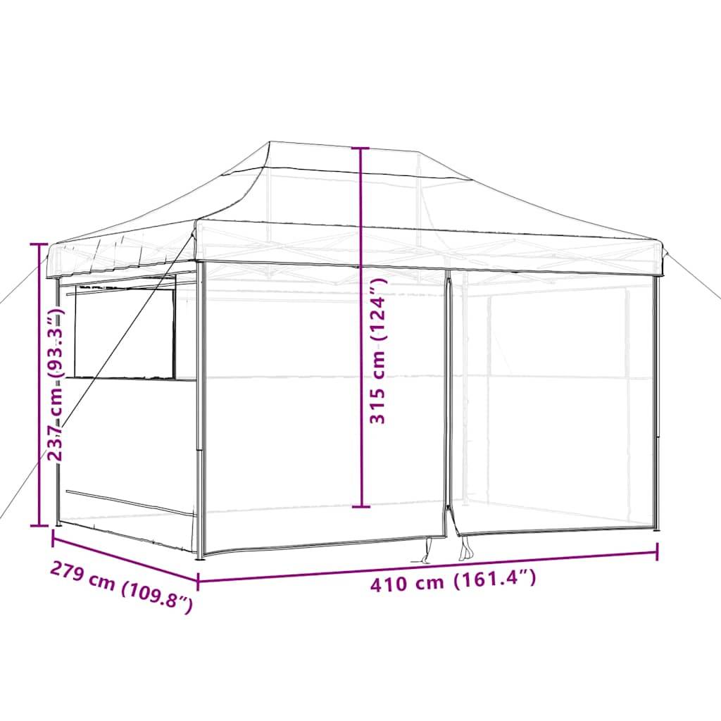Prolenta Premium - Pergola acier noir 410 x 279 x 315 cm - Prolenta premium p3109.5 - Image 10