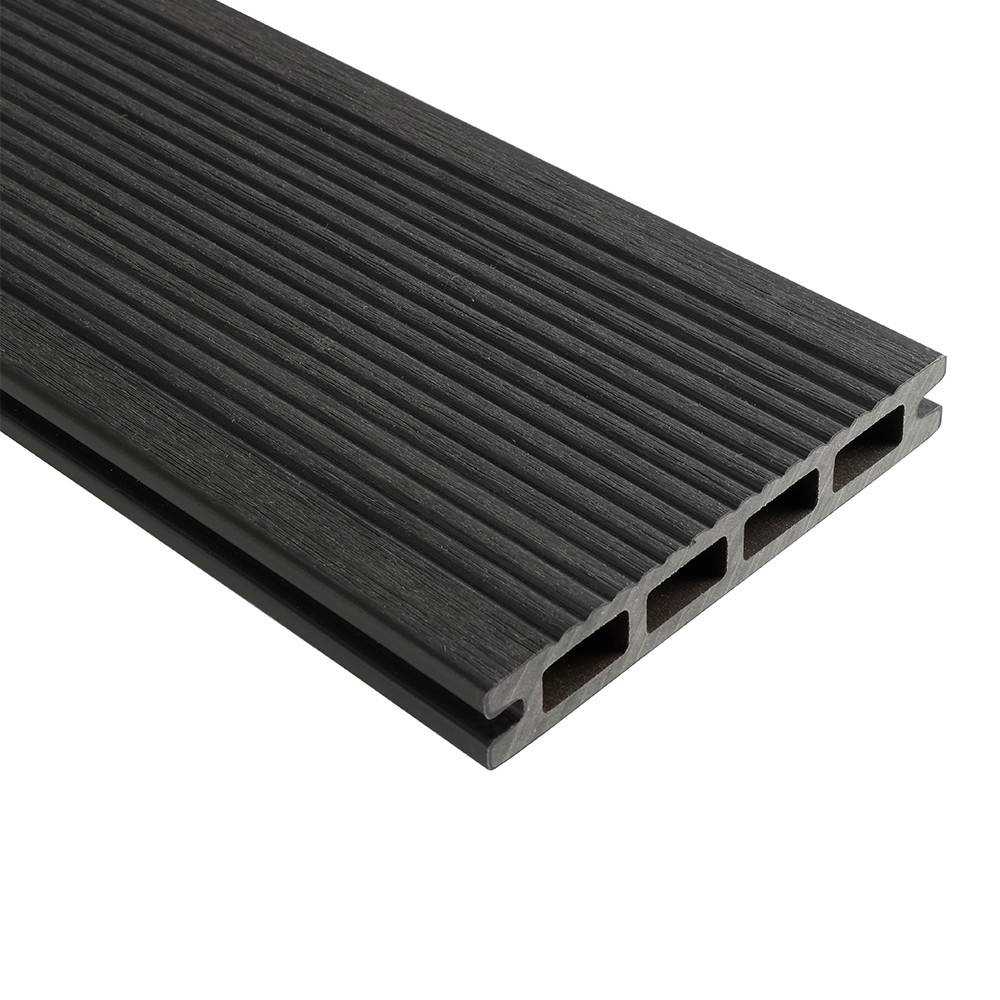 Kit Terrasse Composite NAVIA 10m² - Gris Foncé - 31 Lames de Terrasse (220 x 14.5 x 2.2 cm) - Fixation par Clips - Image 4
