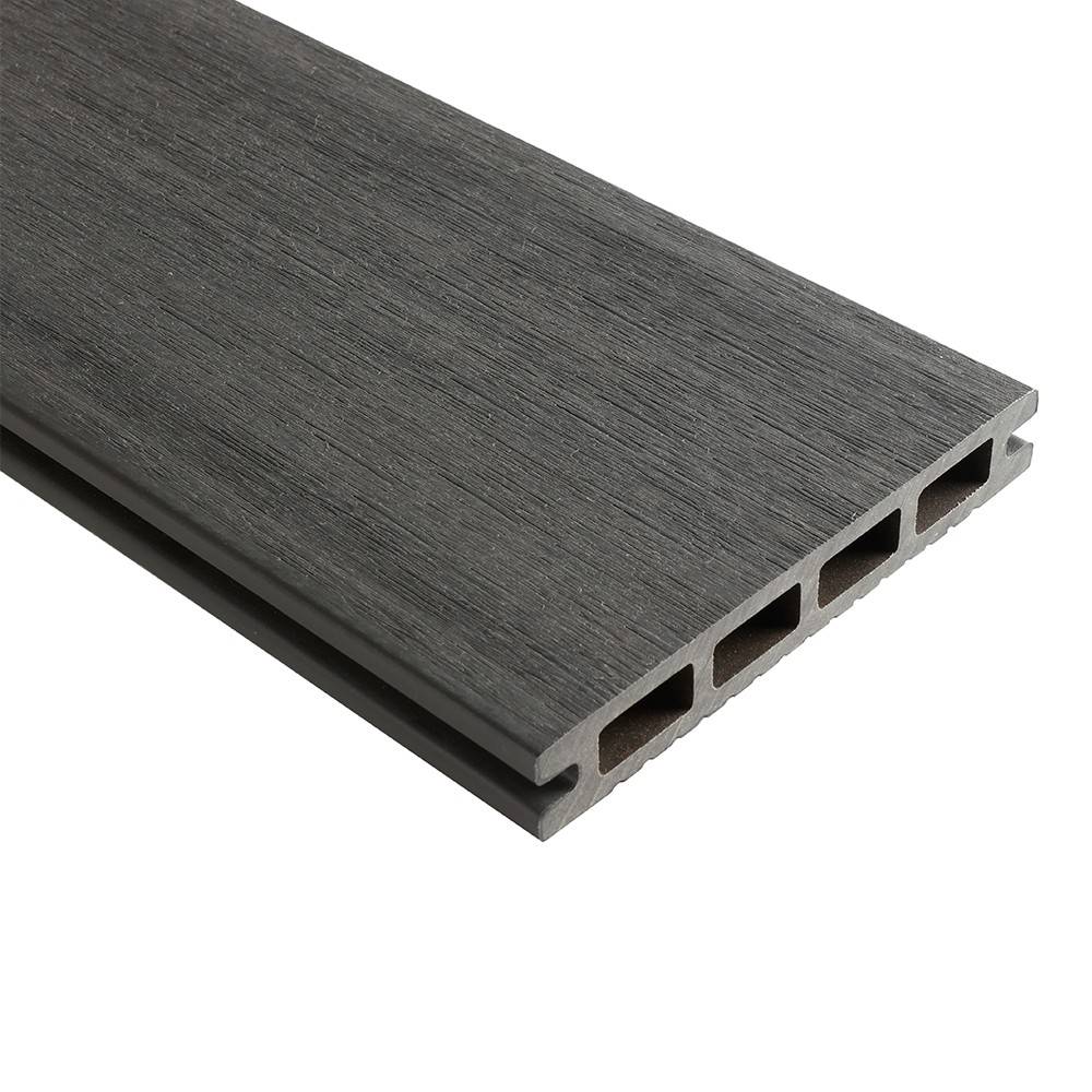 Kit Terrasse Composite NAVIA 10m² - Gris Foncé - 31 Lames de Terrasse (220 x 14.5 x 2.2 cm) - Fixation par Clips - Image 3
