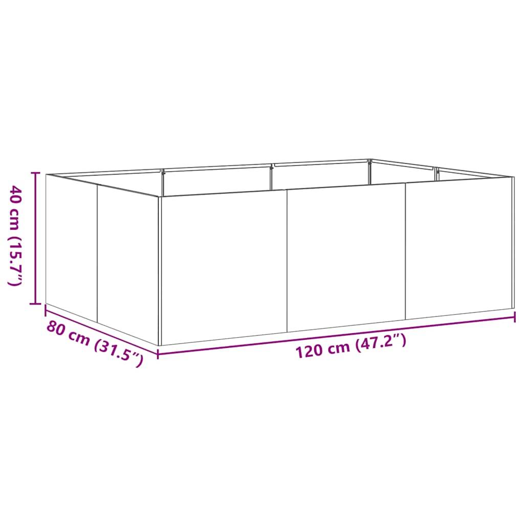 PANGIVO - Jardinière acier galvanisé 120 x 80 x 40 cm - PANGIVO - Image 10