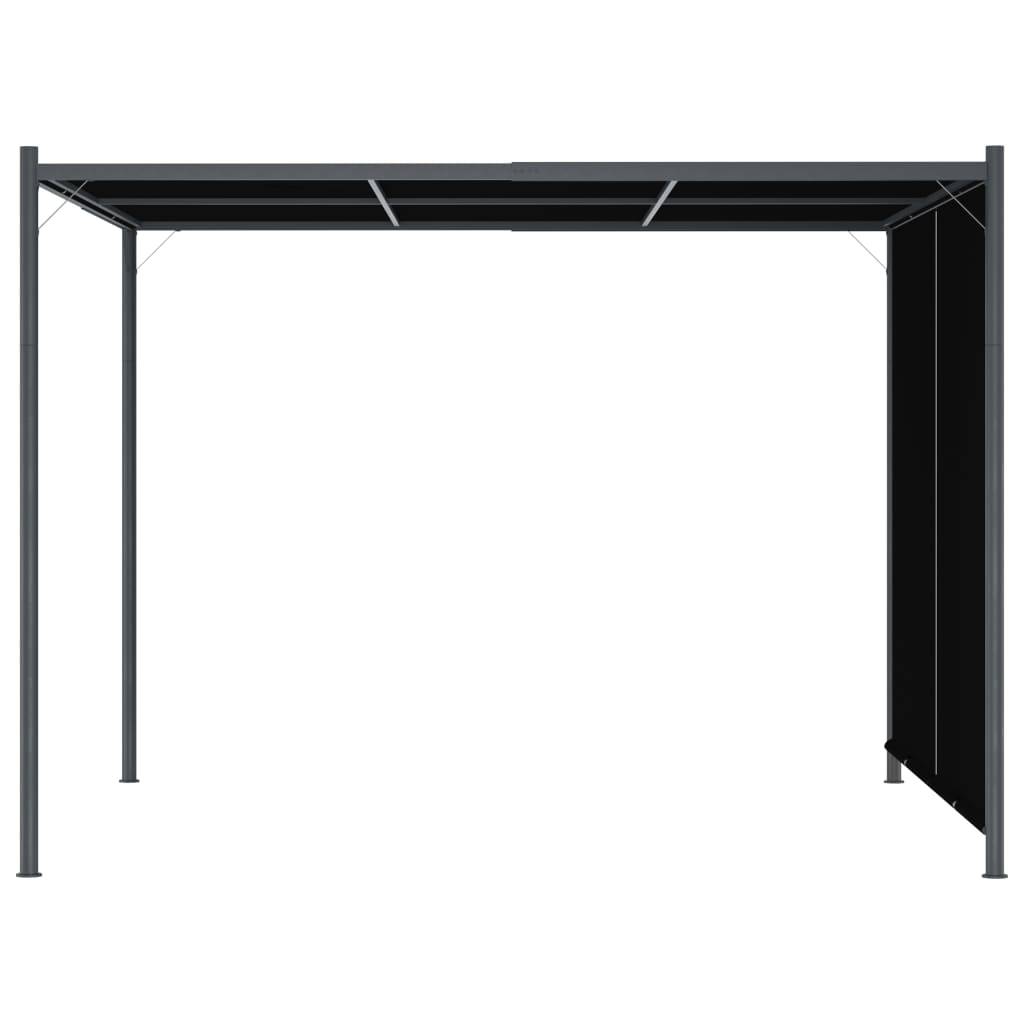 Pergola Moderne Acier Toile Rétractable Polyester 3x3m Anthracite - ComfortXL Outdoor Living - Image 2