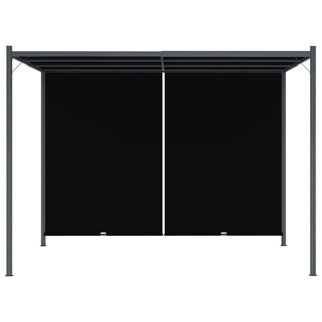 Pergola Moderne Acier Toile Rétractable Polyester 3x3m Anthracite - ComfortXL Outdoor Living - Image 5