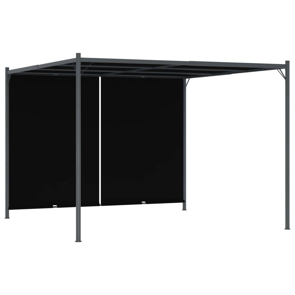 Pergola Moderne Acier Toile Rétractable Polyester 3x3m Anthracite - ComfortXL Outdoor Living