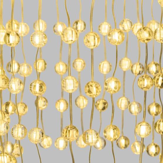 Lustre acrylique mini boule Ø35xH55cm 574 LED Lumière Fixe blanc chaud Extérieur Smart Connect Lotti - Image 8