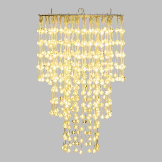 Lustre acrylique mini boule Ø35xH55cm 574 LED Lumière Fixe blanc chaud Extérieur Smart Connect Lotti - Image 4