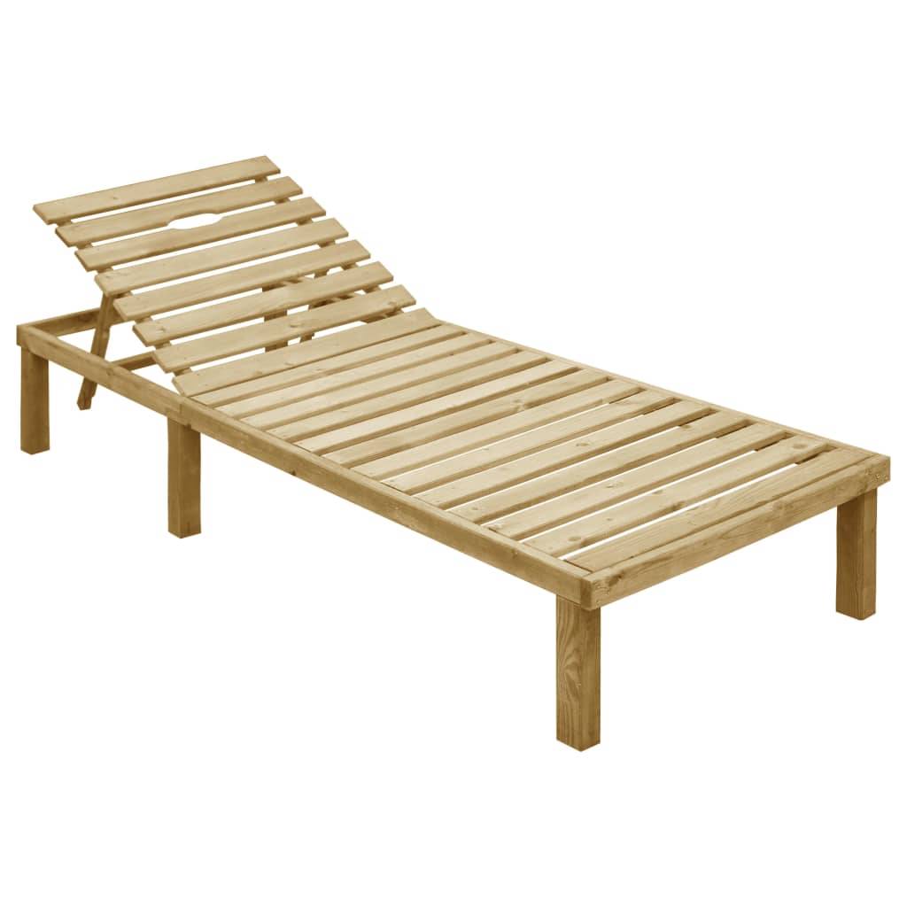 Helloshop26 - Transat chaise longue bain de soleil lit de jardin terrasse meuble d'extérieur avec coussin anthracite bois de pin imprégné - Image 2