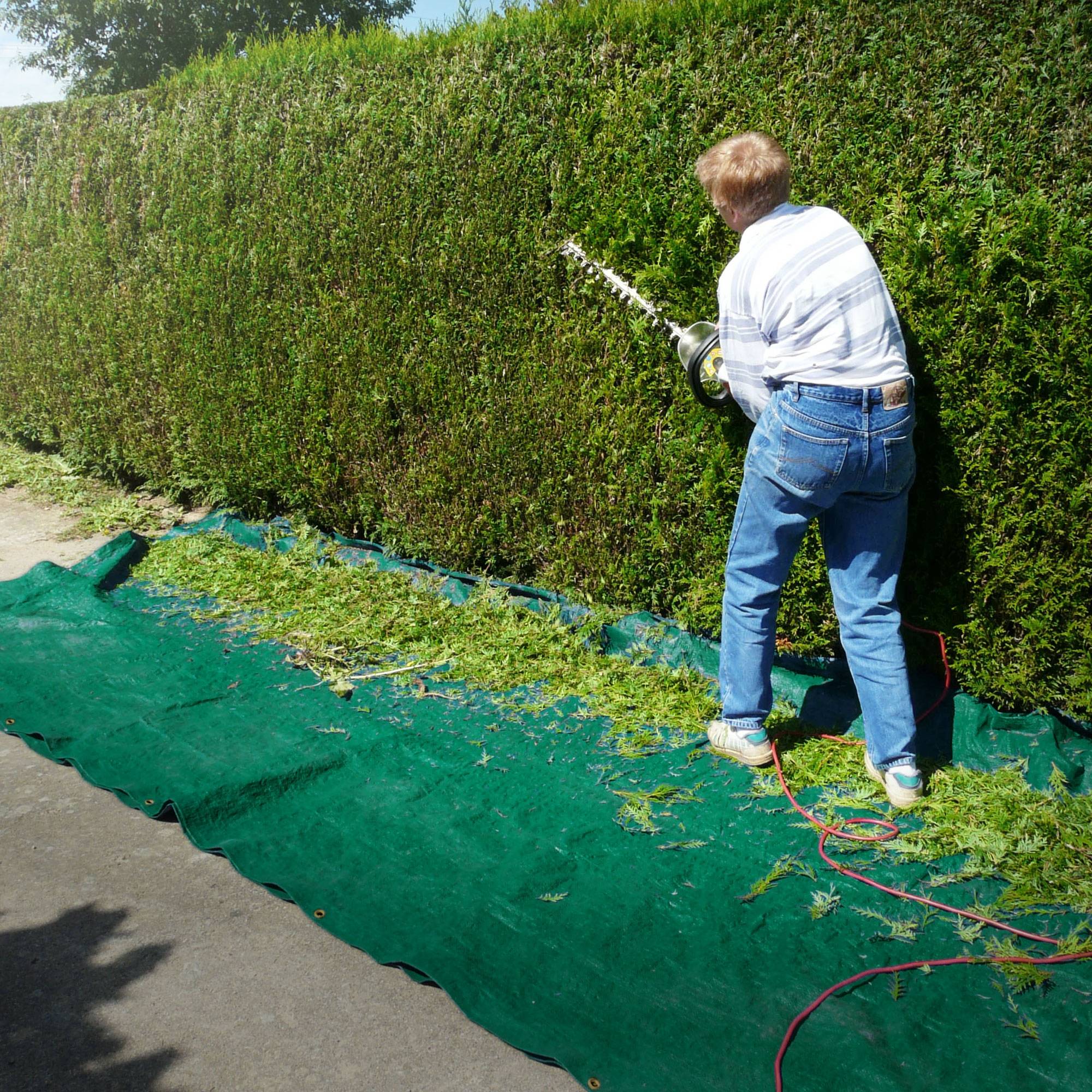 Ecd-Germany - Bâche de Protection Premium avec Œillets + 10 Crochets, 5x8m 40m², 650g/m², Vert, Tissu PVC, Indéchirable, Imperméable - Image 7