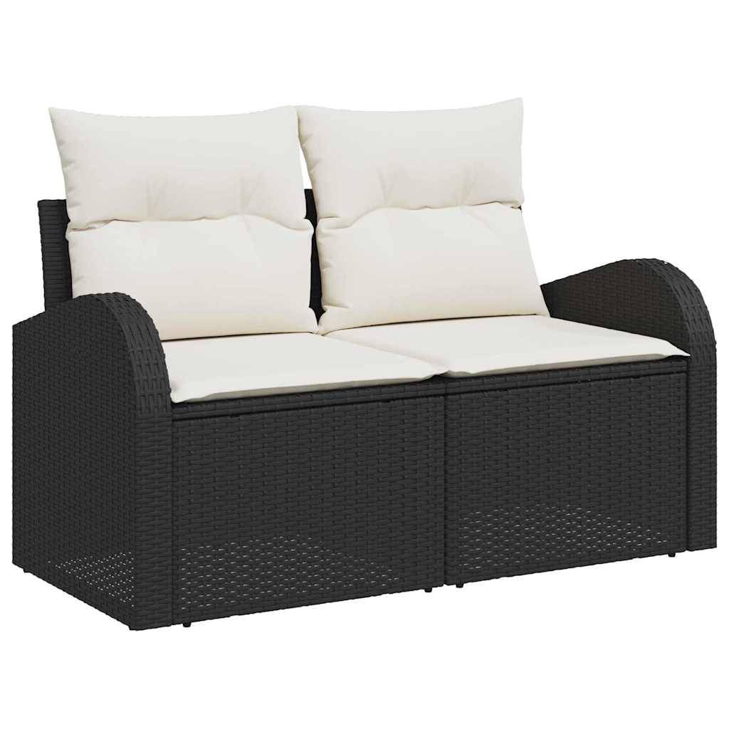 Salon de Jardin 6 Places en Poly Rotin Modulable avec Table Basse Noir – ComfortXL Outdoor Living - Image 7