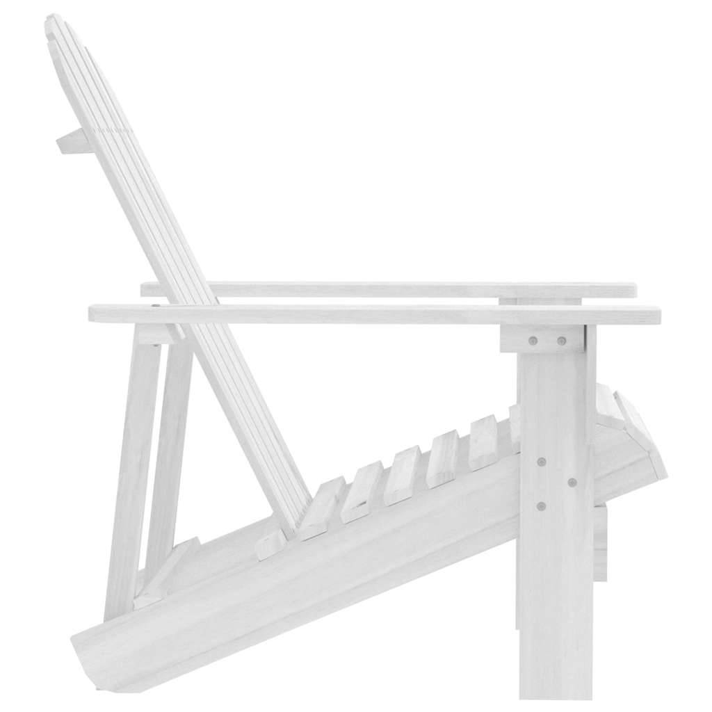 Chaise de jardin bois blanc 70,5 x 96 x 92 cm - PANGIVO - Image 3