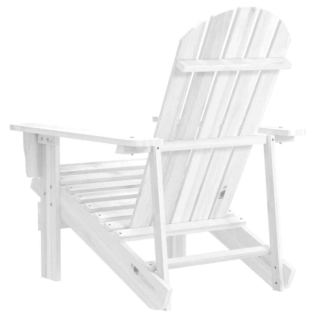 Chaise de jardin bois blanc 70,5 x 96 x 92 cm - PANGIVO - Image 4