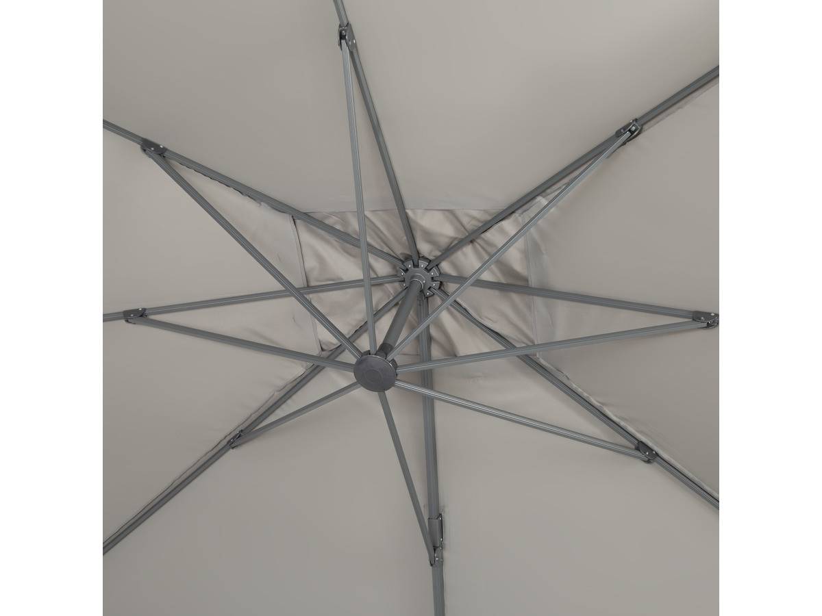 Parasol Jardin Déporté Alu "sun 4 " - Rectangle - 3 X 4 M - Gris - Dalles à Lester Incluses -habitat Et Jardin - Image 2