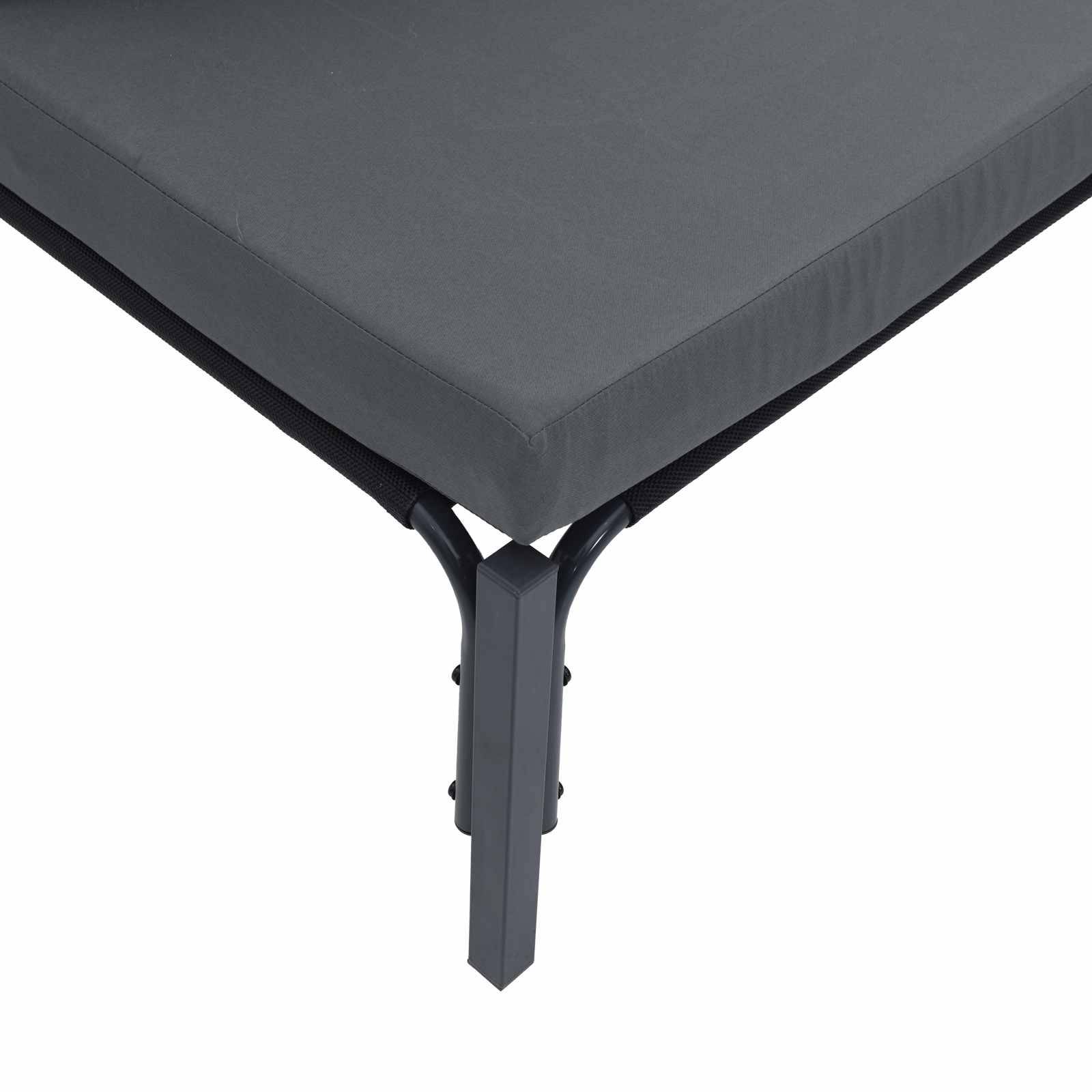 Vidaxl - Ensemble de canapé de jardin avec coussin 5 pcs Noir Acier vidaXL 3378988 - Image 10