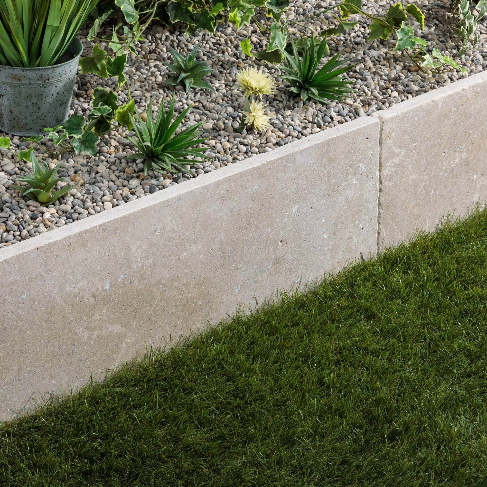 RO'MA Nature - Bordure de jardin Pierre d'Egypte Beige 100x35x3 cm (à l'unité) - RO'MA NATURE
