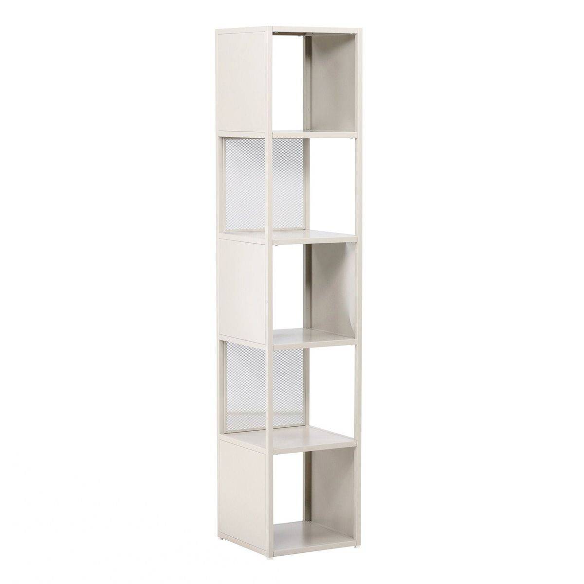Étagère 5 Niveaux en Métal "Buenos Aires" 185cm Beige - Image 1