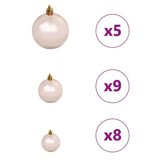 Vidaxl - Sapin de Noël artificiel pré-éclairé Rose 150 cm PVC vidaXL 3397061 - Image 9