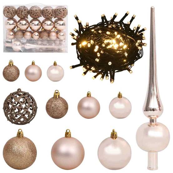 Vidaxl - Sapin de Noël artificiel pré-éclairé Rose 150 cm PVC vidaXL 3397061 - Image 7
