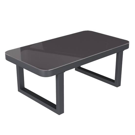 Ensemble de mobilier de jardin, accoudoirs et dossier tressés, en tubes d'acier galvanisé,gris - Image 7