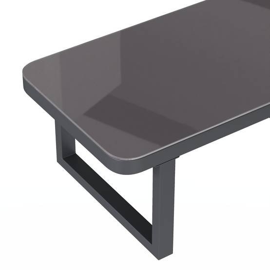 Ensemble de mobilier de jardin, accoudoirs et dossier tressés, en tubes d'acier galvanisé,gris - Image 8