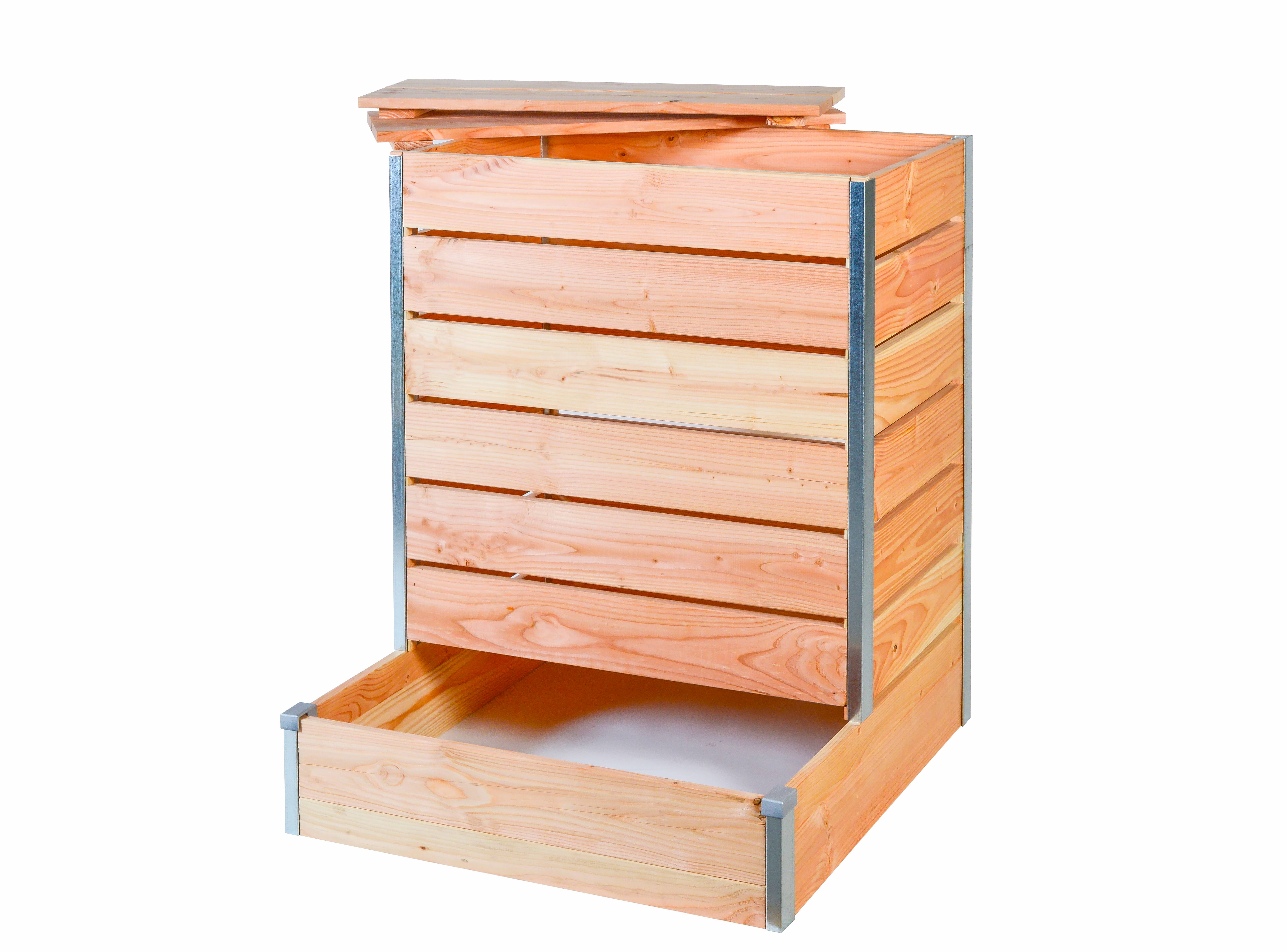 Mon Petit Potager - Composteur en bois Douglas DESIGN à accès direct 356L - 80x 75 x H98 CM - Epaisseur 19mm - mon PETIT POTAGER - Image 1