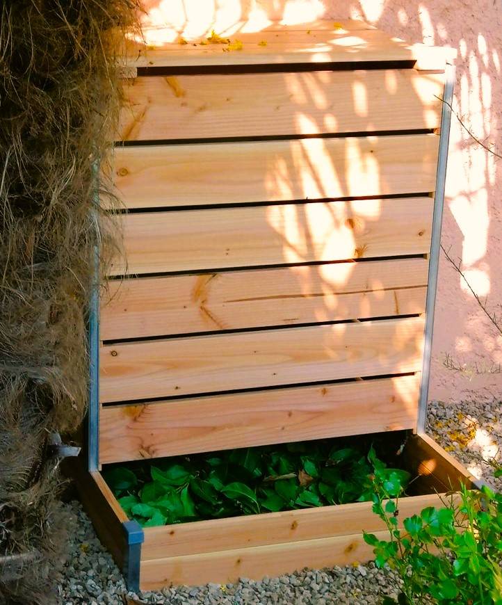 Mon Petit Potager - Composteur en bois Douglas DESIGN à accès direct 356L - 80x 75 x H98 CM - Epaisseur 19mm - mon PETIT POTAGER - Image 6