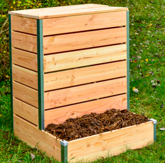 Mon Petit Potager - Composteur en bois Douglas DESIGN à accès direct 356L - 80x 75 x H98 CM - Epaisseur 19mm - mon PETIT POTAGER - Image 2