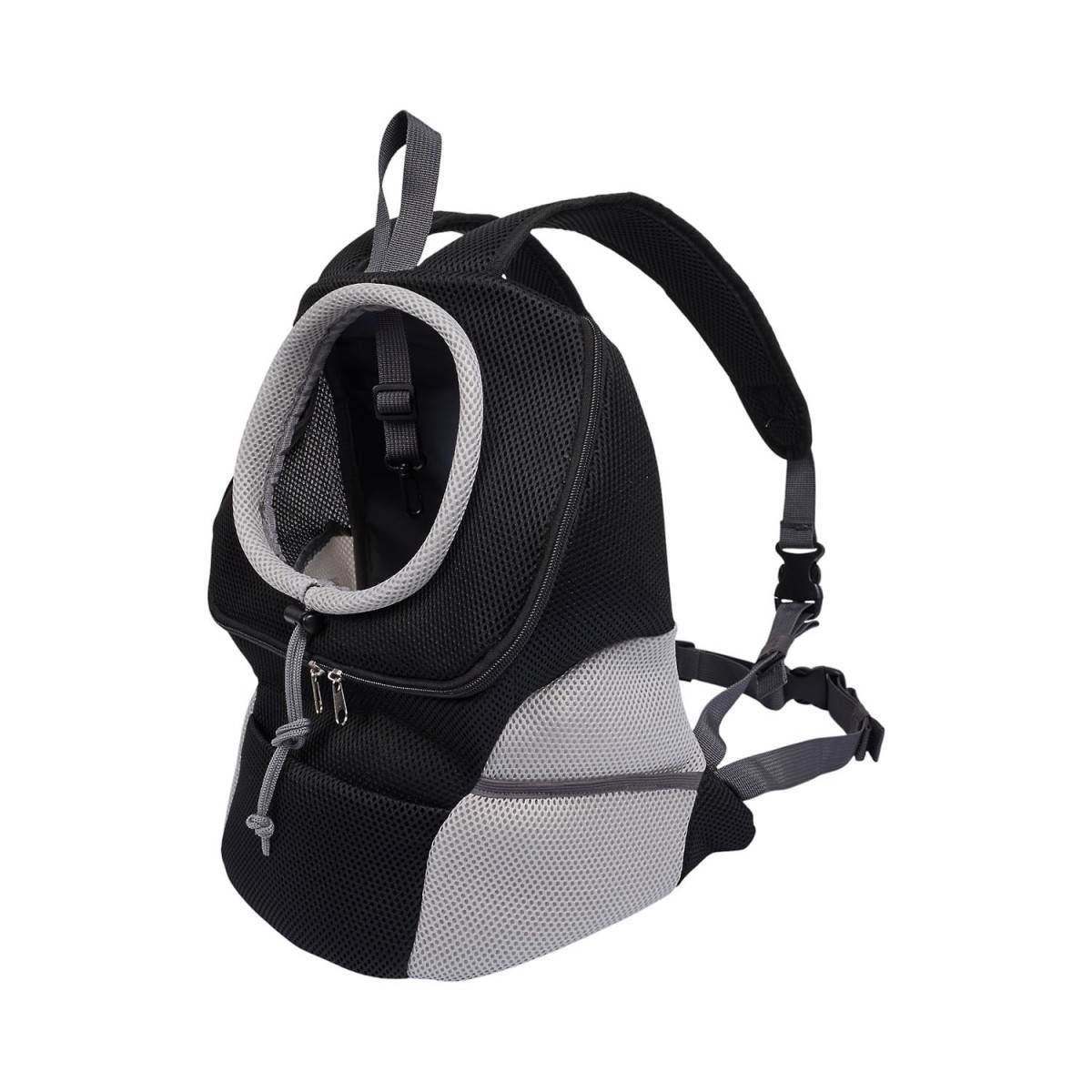 The Concept Factory - Sac à Dos de Transport "Animaux" 42cm Gris & Noir - Image 1